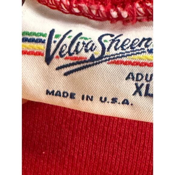 Vintage 90s Disney Mickey Mouse Sweatshirt Modern Size Large Red front Graphic - Picture 2 of 7